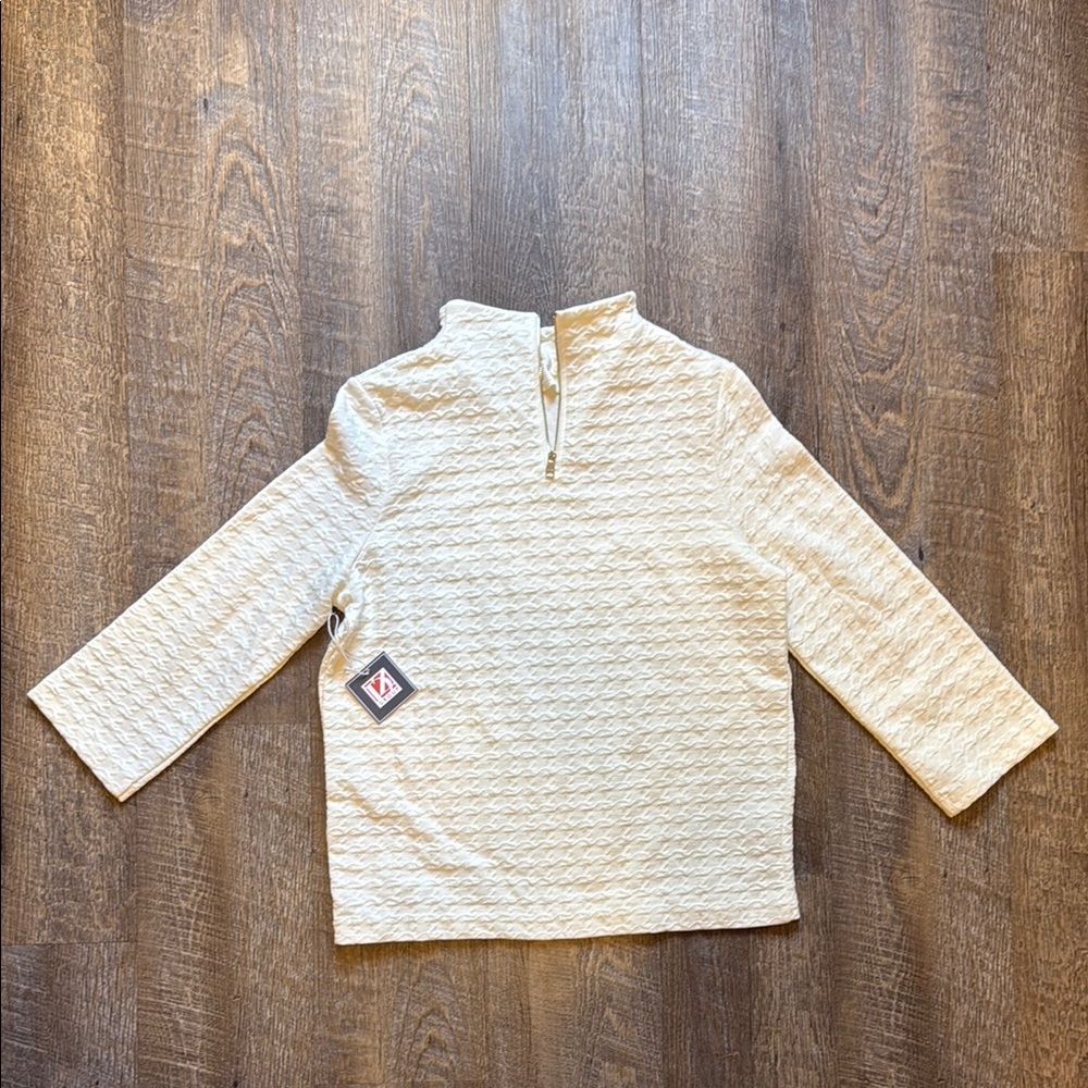 Tommy Hilfiger Cream Textured Sweater